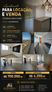 Apartamento com 3 Quartos para venda ou aluguel, 91m² no Goiabeira, Cuiabá