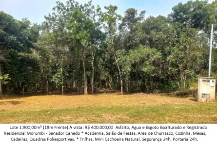 Lote/Terreno à venda, 1890m² no Parque Residencial Morumbi, Senador Canedo