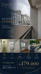 Apartamento com 2 Quartos à venda, 50m² no Taquara, Rio de Janeiro