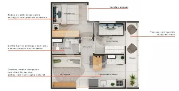 Apartamento com 2 Quartos à venda, 41m² no Vila Prudente, São Paulo