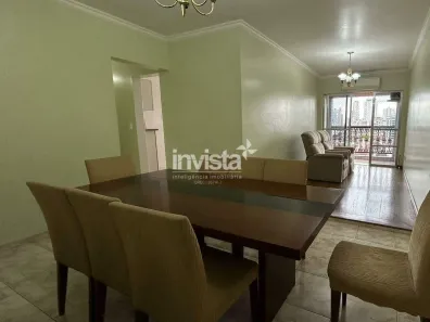 Apartamento com 3 Quartos para alugar, 112m² no Campo Grande, Santos
