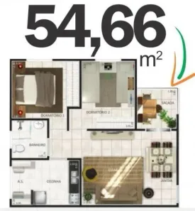 Apartamento com 1 Quarto à venda, 54m² no Vila Tibério, Ribeirão Preto