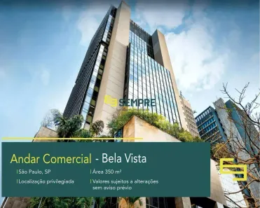 Sala Comercial para alugar, 350m² no Bela Vista, São Paulo