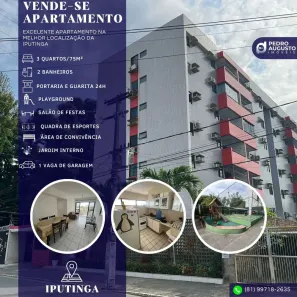 Apartamento com 3 Quartos à venda, 100m² no Iputinga, Recife