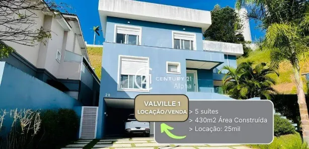 Casa de Condomínio com 5 Quartos para venda ou aluguel, 430m² no Alphaville, Santana de Parnaíba