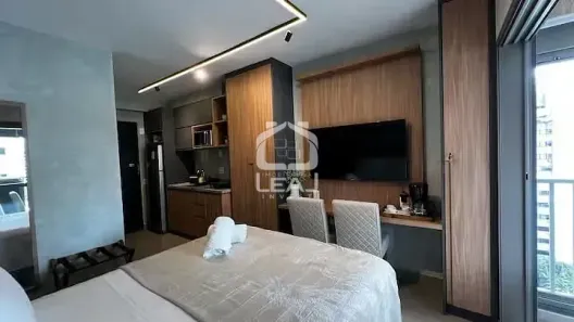 Apartamento com 1 Quarto para alugar, 27m² no Indianópolis, São Paulo
