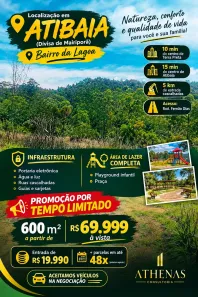 Lote/Terreno à venda, 600m² no Centro, Atibaia