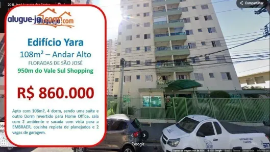 Apartamento com 4 Quartos à venda, 108m² no Floradas de São José, São José dos Campos