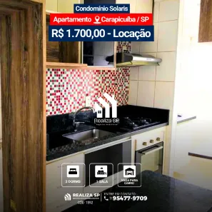 Apartamento com 2 Quartos para alugar, 48m² no Vila da Oportunidade, Carapicuíba