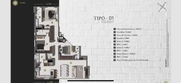 Apartamento com 3 Quartos à venda, 130m² no Centro, Balneário Camboriú