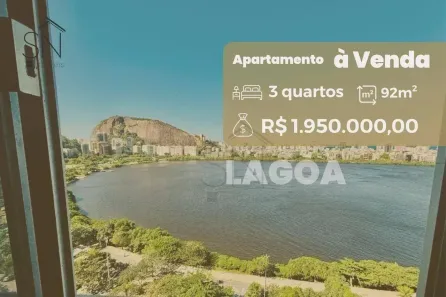 Apartamento com 3 Quartos à venda, 92m² no Lagoa, Rio de Janeiro