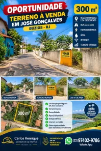 Lote/Terreno à venda, 300m² no José Gonçalves, Armação dos Búzios