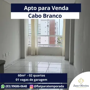 Apartamento com 2 Quartos à venda, 60m² no Cabo Branco, João Pessoa