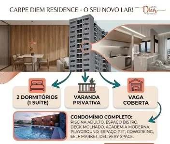 Apartamento com 2 Quartos à venda, 57m² no Monte Castelo, São José dos Campos