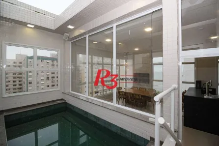 Cobertura com 3 Quartos para alugar, 166m² no Embaré, Santos