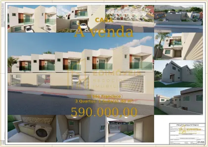 Casa com 3 Quartos à venda, 60m² no São Francisco, Serra