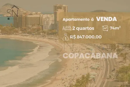 Apartamento com 2 Quartos à venda, 74m² no Copacabana, Rio de Janeiro
