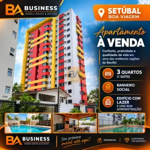Apartamento com 3 Quartos à venda, 67m² no Boa Viagem, Recife