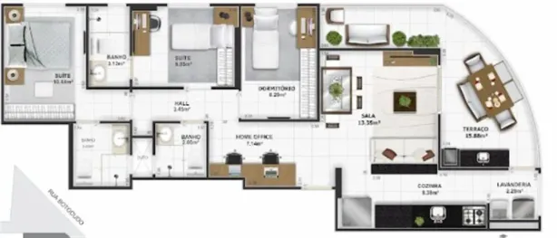 Apartamento com 3 Quartos à venda, 97m² no Tupi, Praia Grande
