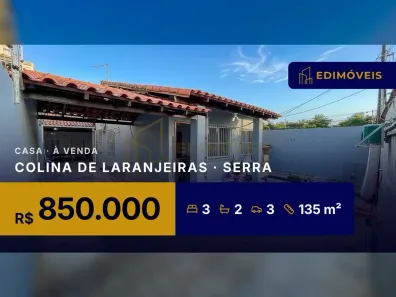 Casa com 3 Quartos à venda, 135m² no Colina de Laranjeiras, Serra