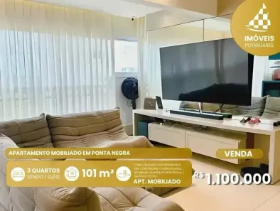 Apartamento com 3 Quartos à venda, 101m² no Ponta Negra, Natal