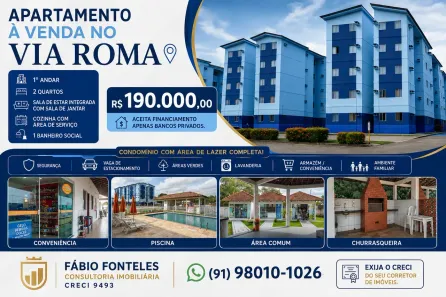 Apartamento com 2 Quartos à venda, 48m² no Coqueiro, Ananindeua
