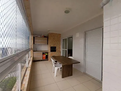 Apartamento com 3 Quartos para alugar, 117m² no Guilhermina, Praia Grande