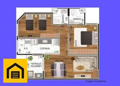 Apartamento com 2 Quartos à venda, 64m² no Parque São Vicente, Mauá