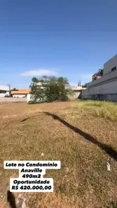 Lote/Terreno à venda, 490m² no Residencial Anaville, Anápolis