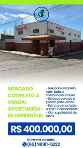 Ponto Comercial à venda, 186m² no Morada da Serra, Cuiabá