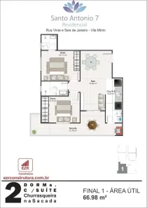 Apartamento com 1 Quarto à venda, 44m² no Mirim, Praia Grande