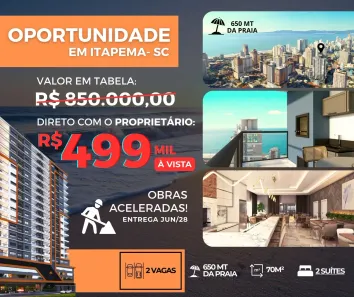 Apartamento com 2 Quartos à venda, 72m² no Morretes, Itapema