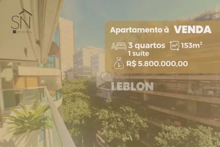Apartamento com 3 Quartos à venda, 153m² no Leblon, Rio de Janeiro