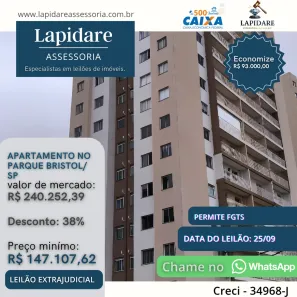 Apartamento com 2 Quartos à venda, 35m² no Parque Bristol, São Paulo