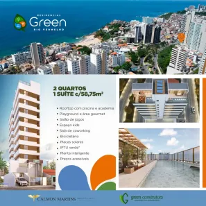 Apartamento com 2 Quartos à venda, 58m² no Rio Vermelho, Salvador