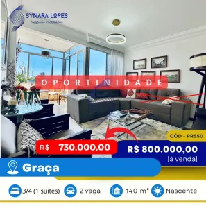 Apartamento com 3 Quartos à venda, 140m² no Graça, Salvador