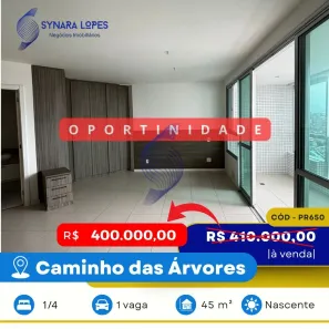 Apartamento com 1 Quarto à venda, 45m² no Caminho das Árvores, Salvador