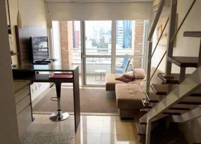 Flat com 1 Quarto para alugar, 45m² no Cidade Monções, São Paulo