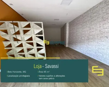 Ponto Comercial para alugar, 45m² no Funcionários, Belo Horizonte