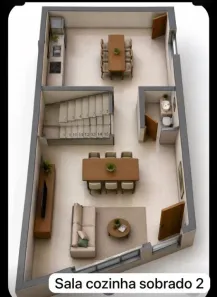 Sobrado com 3 Quartos à venda, 123m² no Vila Scarpelli, Santo André