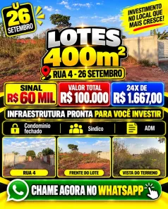 Lote/Terreno à venda, 400m² no Setor Habitacional Vicente Pires, Brasília
