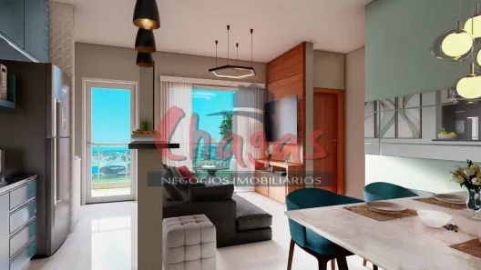 Apartamento com 2 Quartos à venda, 56m² no Loteamento Vila Indaiá, Caraguatatuba
