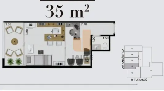 Sala Comercial para alugar, 35m² no Água Branca, São Paulo