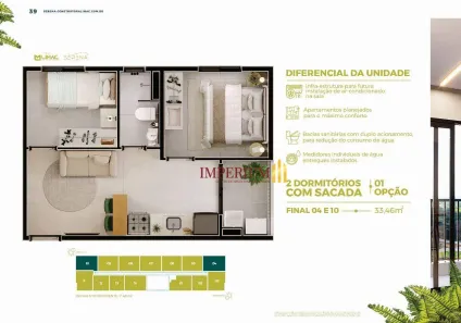 Apartamento com 2 Quartos à venda, 33m² no Vila Gustavo, São Paulo