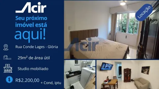 Apartamento com 1 Quarto para alugar, 28m² no Centro, Rio de Janeiro