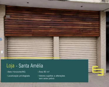 Ponto Comercial para alugar, 80m² no Santa Amélia, Belo Horizonte