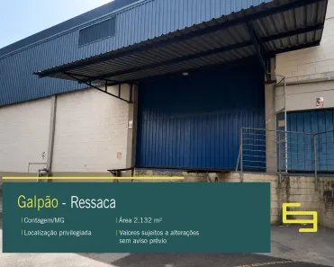 Galpão/Depósito/Armazém para alugar, 2132m² no Ressaca, Contagem