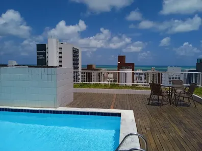 Apartamento com 1 Quarto para alugar, 56m² no Cabo Branco, João Pessoa