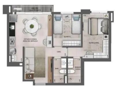 Apartamento com 2 Quartos à venda, 69m² no Setor Bueno, Goiânia