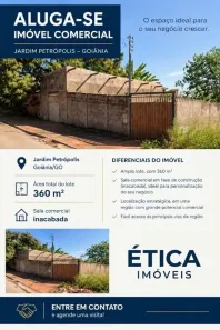 Lote/Terreno para alugar, 360m² no Residencial Petrópolis, Goiânia